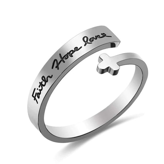 "Faith, Hope & Love" Inspirational Ring